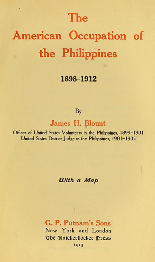 The American Occupation of the Philippines 1898-1912