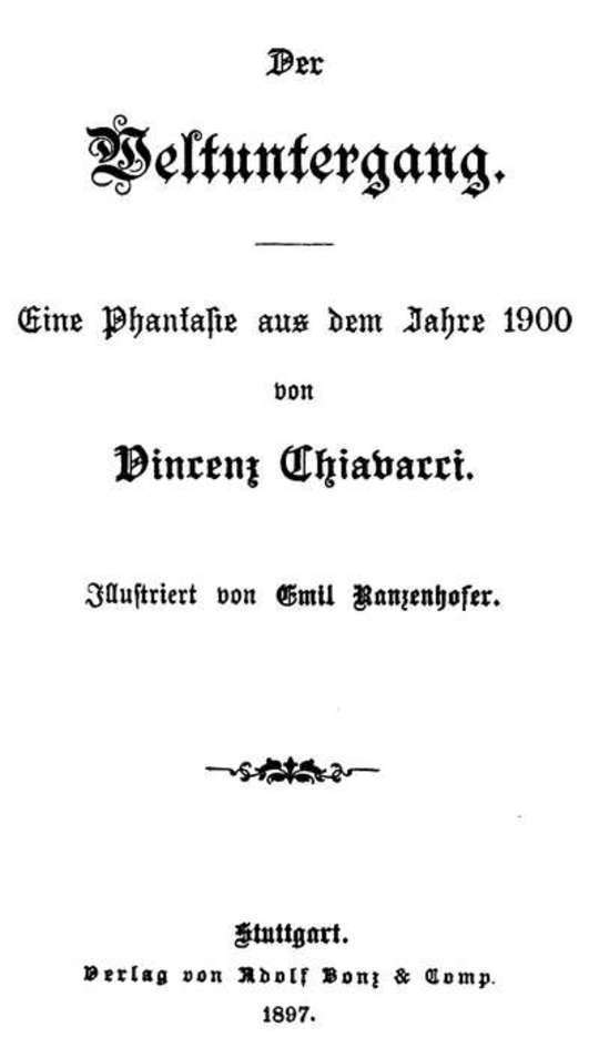 Der Weltuntergang Eine Phantasie aus dem Jahre 1900