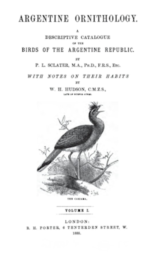 Argentine Ornithology, Volume I (of 2) A descriptive catalogue of the birds of the Argentine Republic.