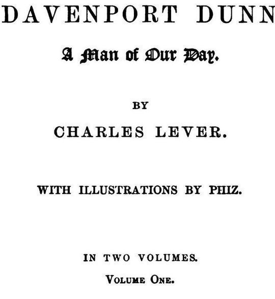 Davenport Dunn, a Man of Our Day. Volume 1 (of 2)