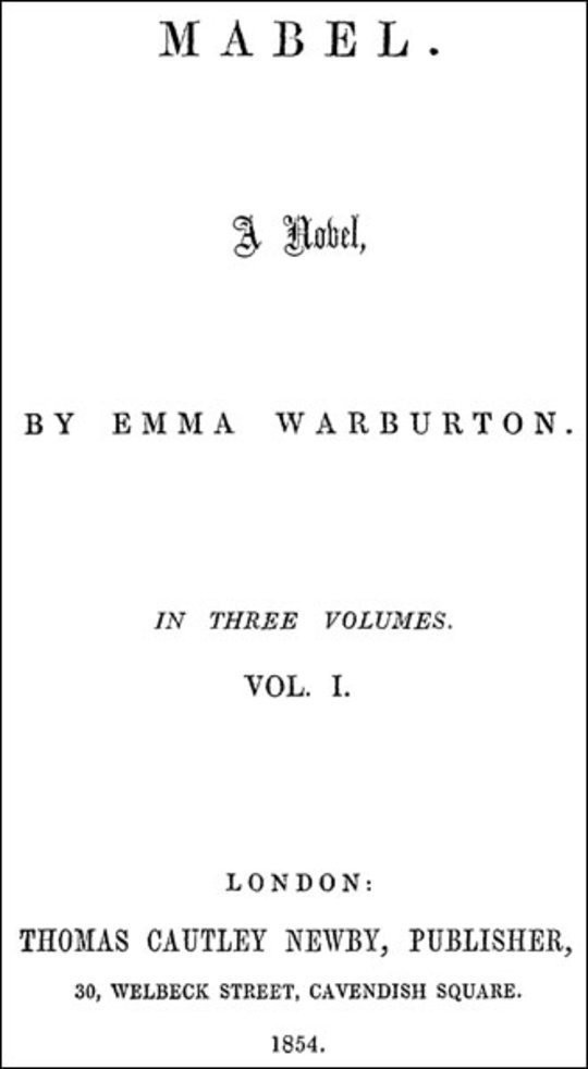 Mabel, Vol. I (of 3) A Novel