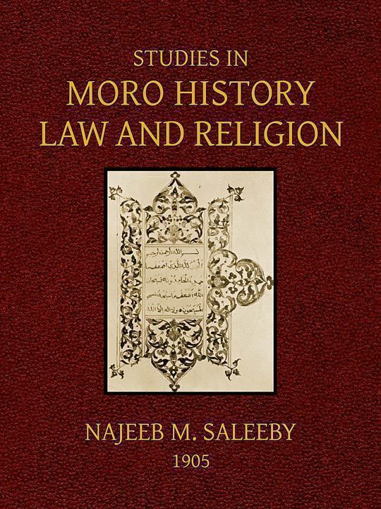 Studies in Moro History, Law, and Religion