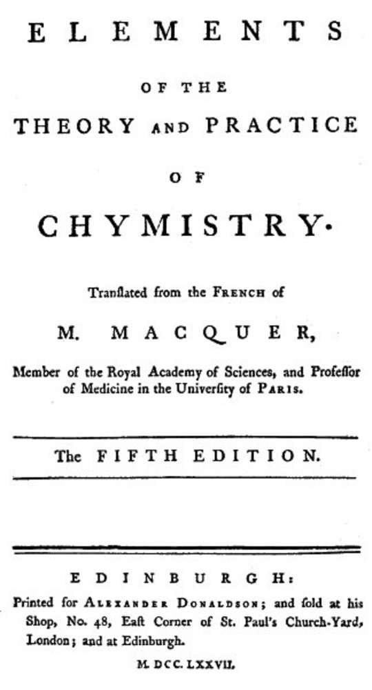 Elements of the Theory and Practice of Chymistry, 5th ed.