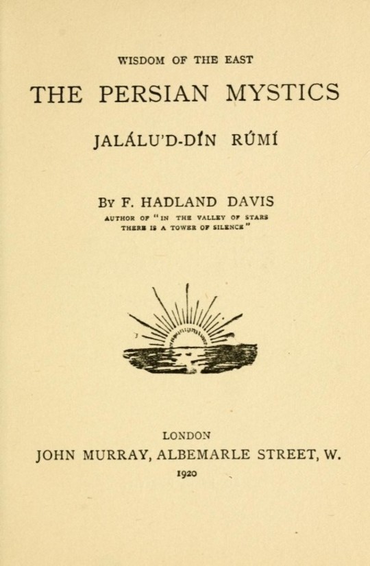 Jalálu'd-dín Rúmí The Persian Mystics