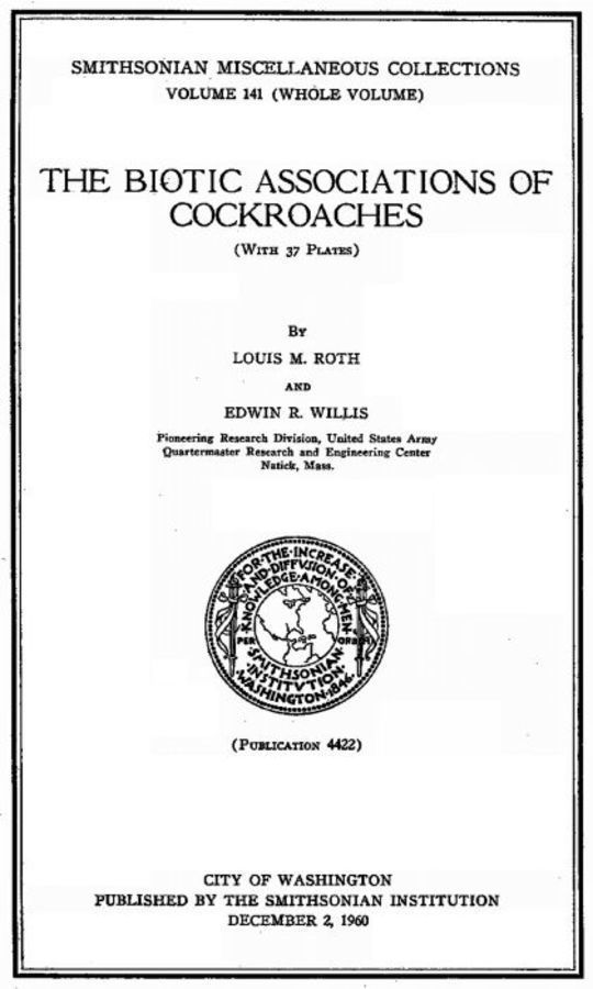 The Biotic Associations of Cockroaches