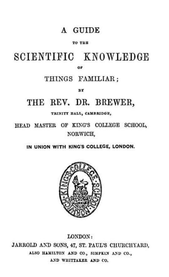 A Guide to the Scientific Knowledge of Things Familiar