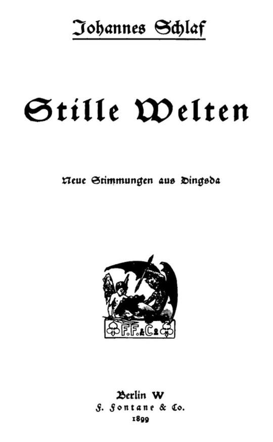 Stille Welten Neue Stimmungen aus Dingsda