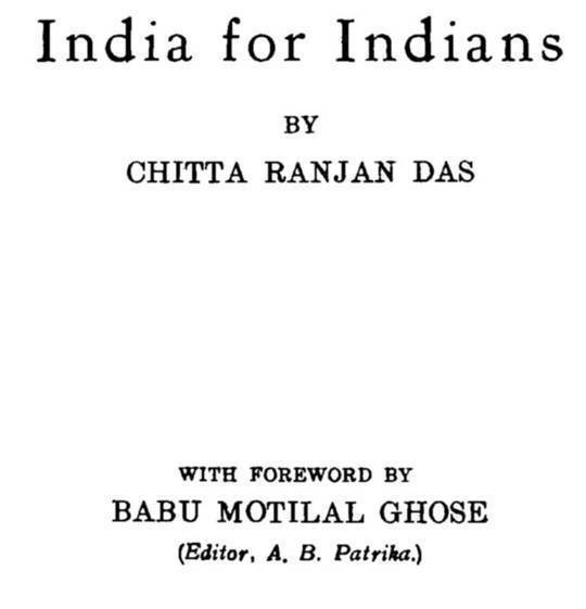 India for Indians Enlarged Edition