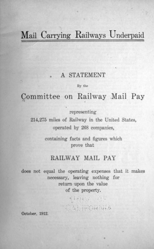 Mail Carrying Railways Underpaid