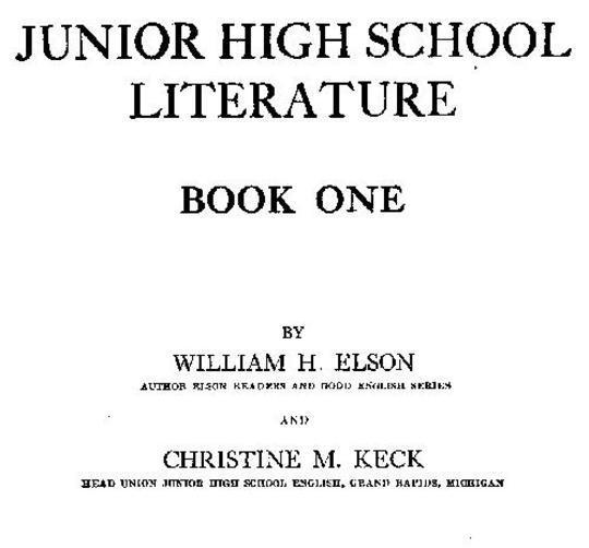 Junior High School Literature, Book 1