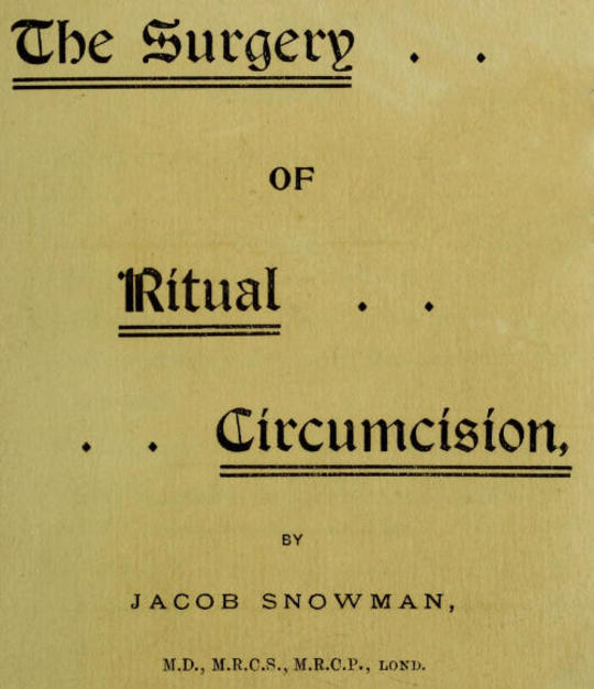 The Surgery of Ritual Circumcision