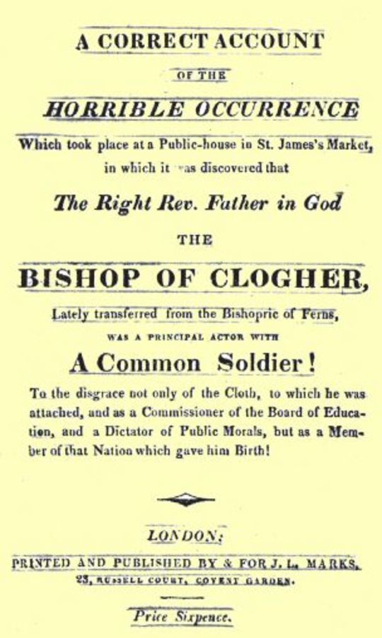 A Correct Account of the Horrible Occurence
The Bishop of Clogher ... a Common Soldier!