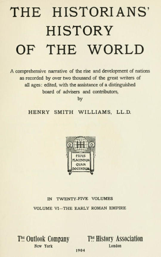 The Historians' History of the World in Twenty-Five Volumes, Volume 6
The Early Roman Empire