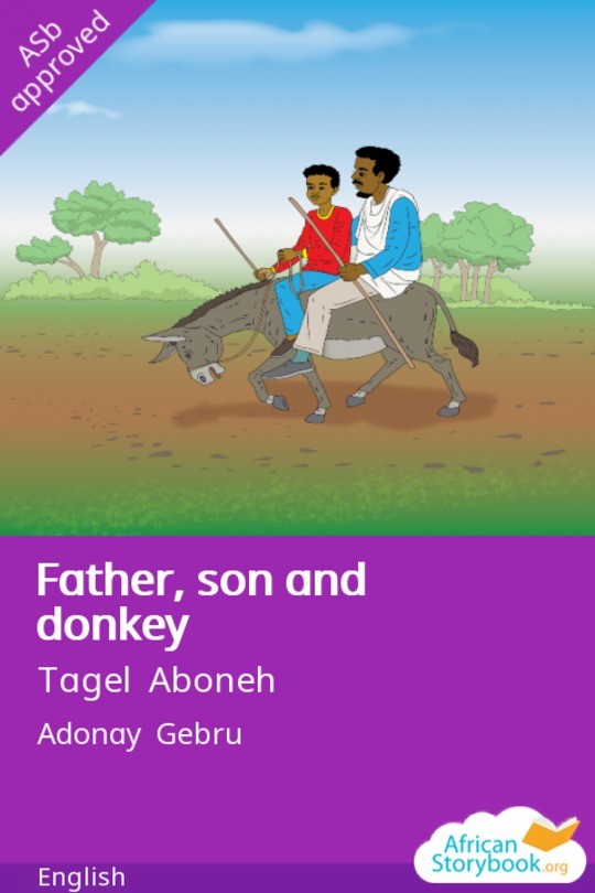 Father, son and donkey