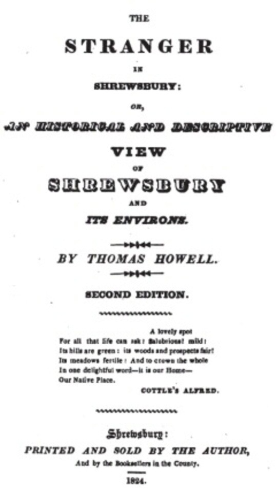 The Stranger in Shrewsbury / or, an historic and descriptive view of Shrewsbury