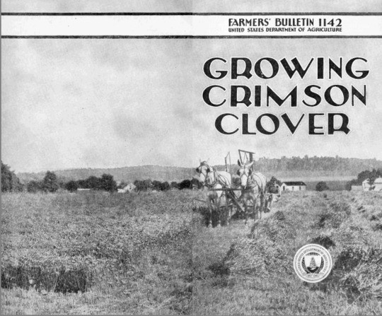 USDA Farmers' Bulletin No. 1142: Growing Crimson Clover