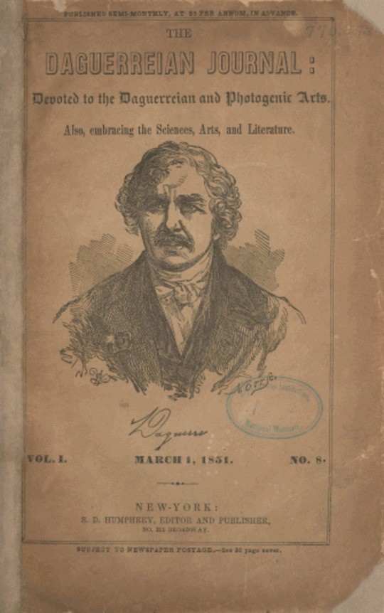 The Daguerreian Journal, Vol. I, No. 8, March 1, 1851